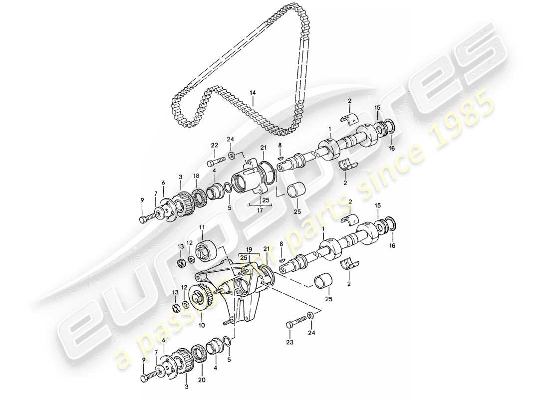 porsche 1992 (968) driving mechanism - shaft parts diagram