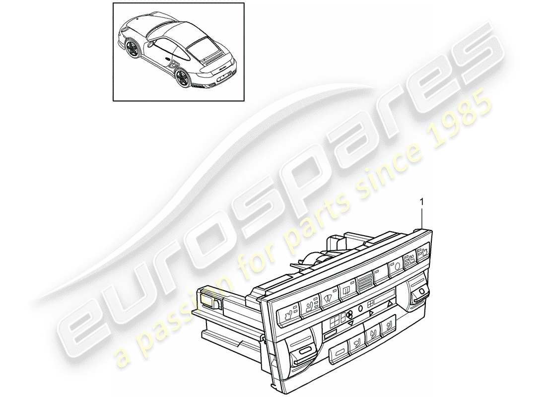 porsche 2011 (997-2 turbo / gt2 rs) control switch part diagram