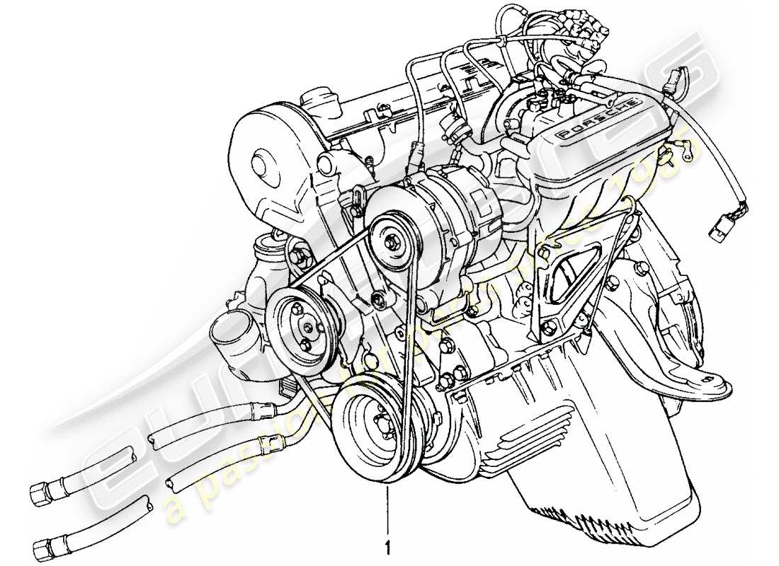 a part diagram from the porsche 1996 (refurbished and exchange catalogue) parts catalogue