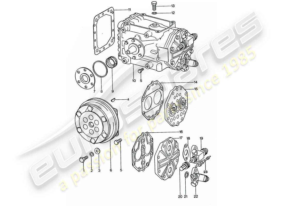 a part diagram from the porsche 911 parts catalogue