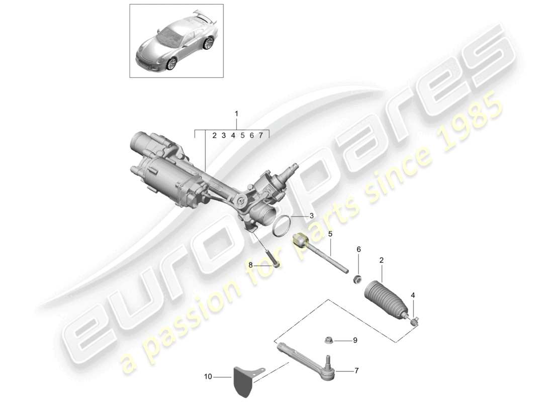 VIEW PARTS DIAGRAMS FROM THE PORSCHE 991 PARTS CATALOGUE a part diagram from the porsche 991 parts catalogue