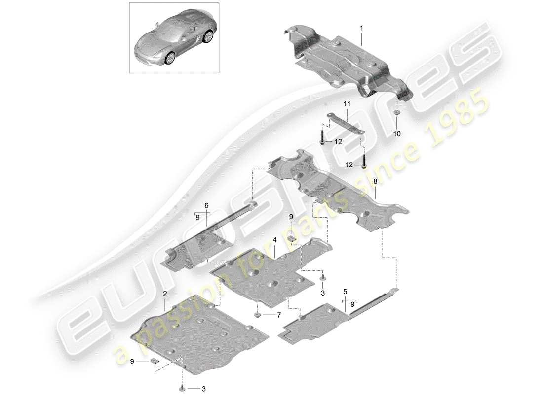 a part diagram from the porsche boxster parts catalogue