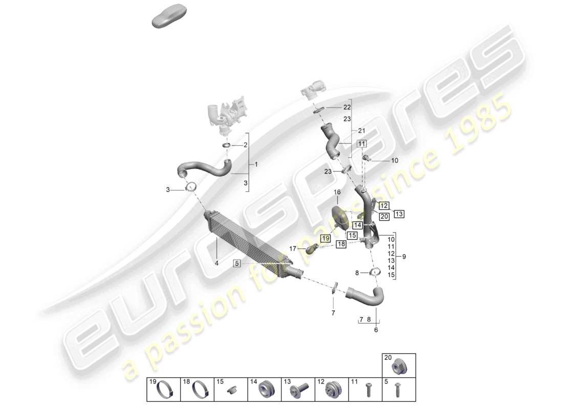 VIEW PARTS DIAGRAMS FROM THE PORSCHE MACAN PARTS CATALOGUE a part diagram from the porsche macan parts catalogue