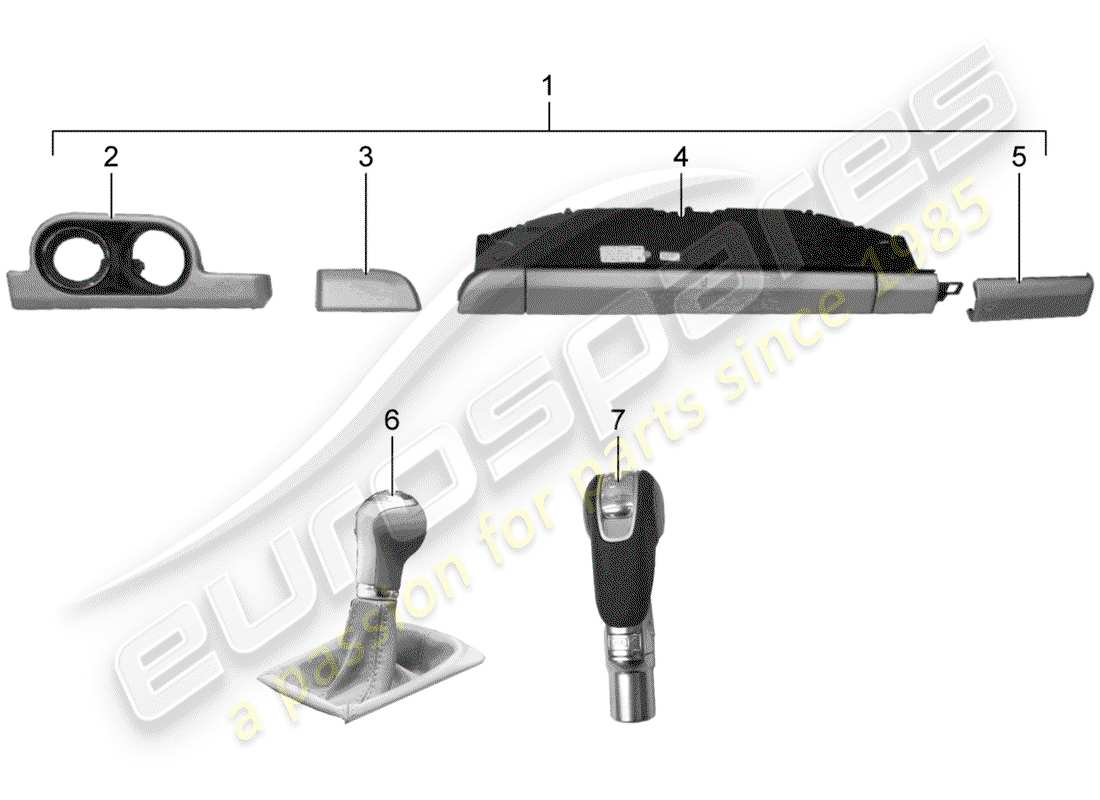 a part diagram from the porsche 2013 (tequipment 98x/99x) parts catalogue