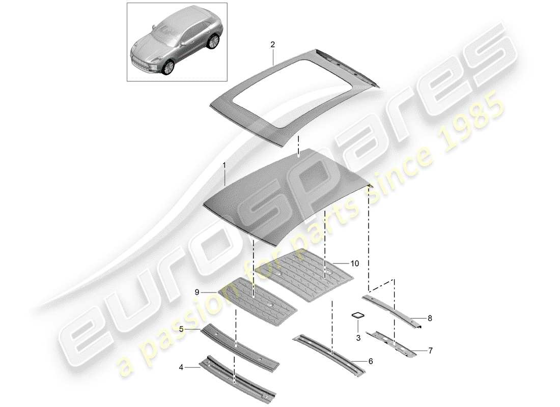 a part diagram from the porsche macan parts catalogue