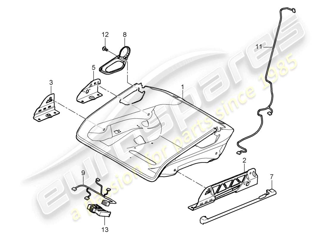 VIEW PARTS DIAGRAMS FROM THE PORSCHE BOXSTER PARTS CATALOGUE a part diagram from the porsche boxster parts catalogue