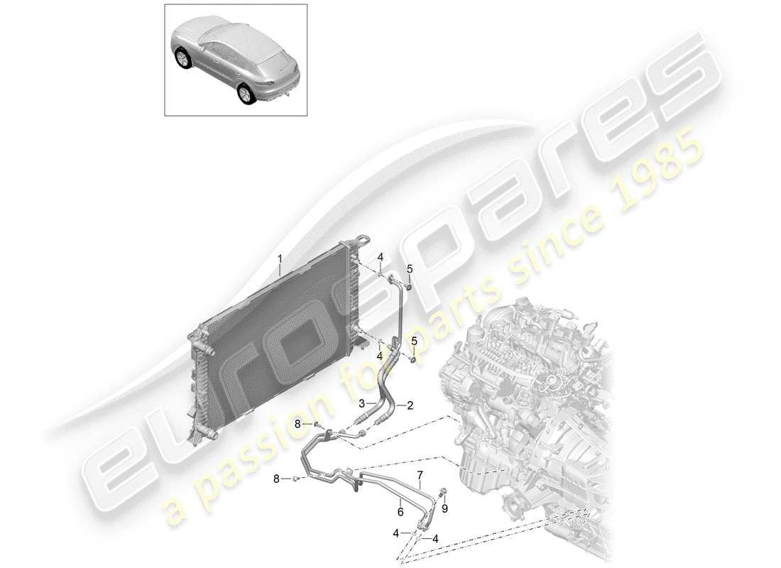 porsche 2014 (macan) - pdk - part diagram