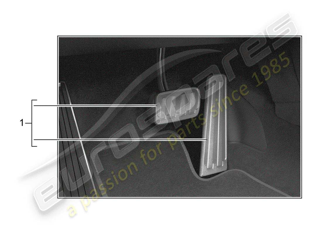porsche 2010 (tequipment) pedal cap part diagram