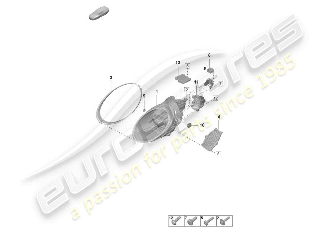 porsche 2020 (992-1) led headlight basic d - 08.07.2020>> parts diagram