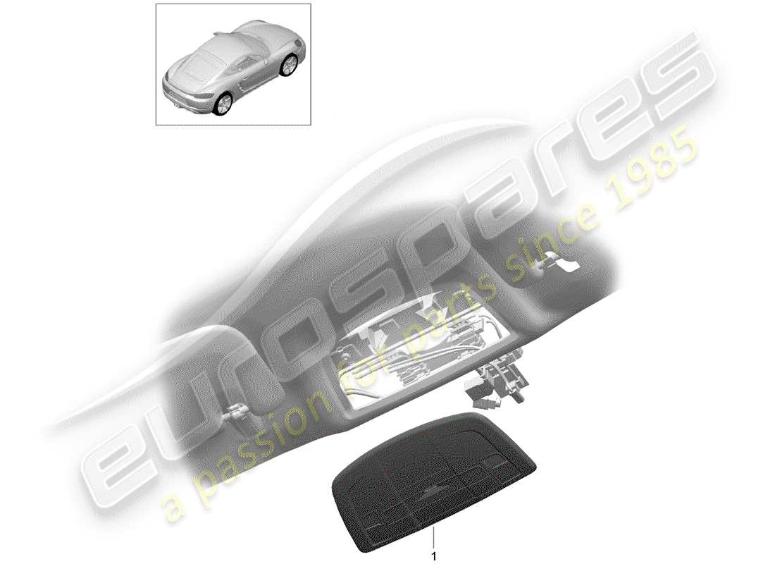 porsche 2017 (718 cayman) bracket part diagram