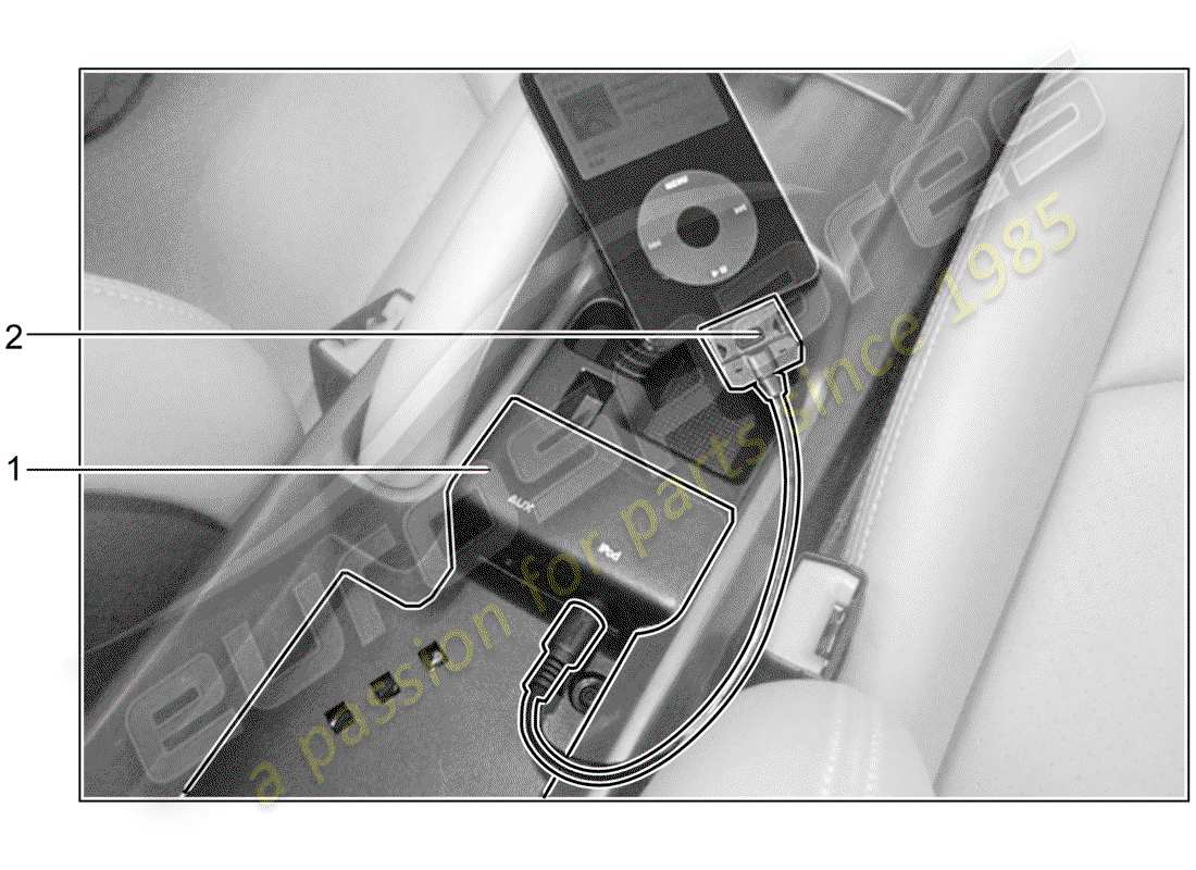 porsche 1990 (tequipment) multimedia interface part diagram