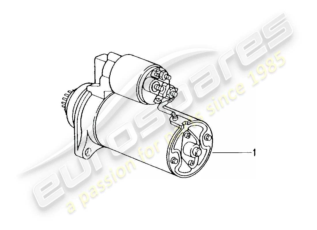 porsche 2008 (refurbished and exchange catalogue) starter part diagram
