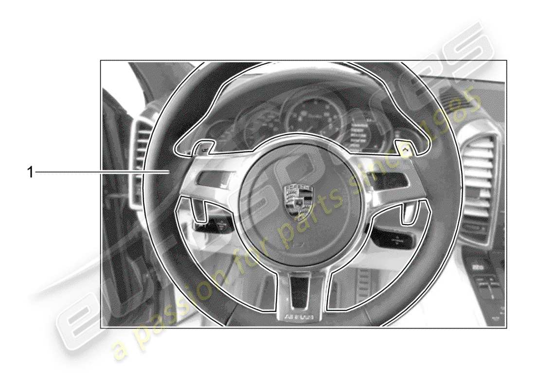 porsche tequipment cayenne (2003) sports steering wheel part diagram