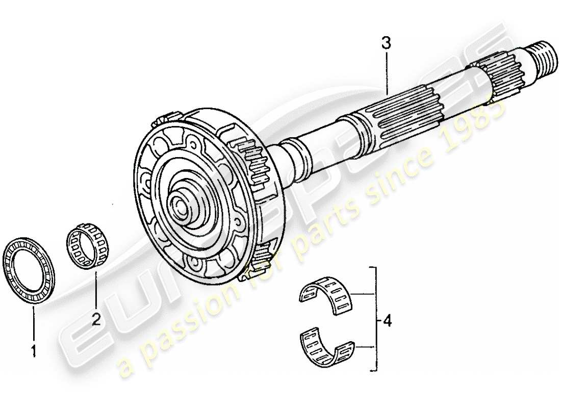porsche 1987 (928) automatic transmission - planet pinion carrier part diagram