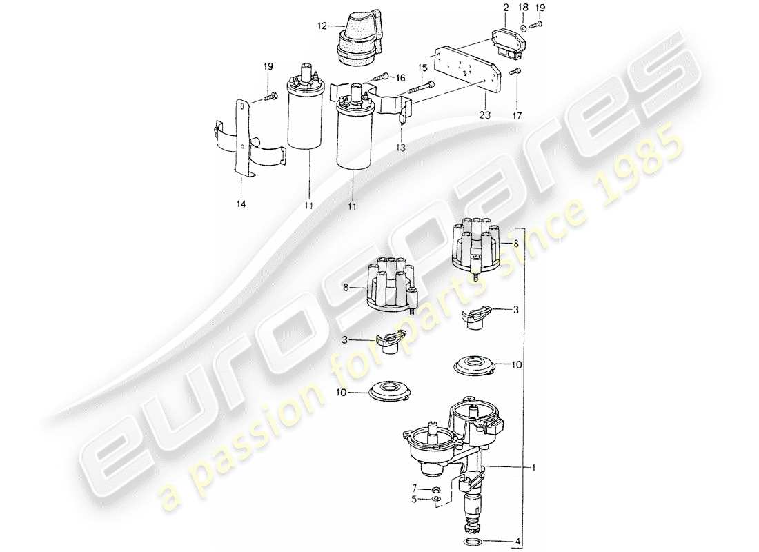 porsche 1990 (964) engine electrics 1 - see technical information - group 2 - nr. 1/94 - nr. 2/95 part diagram