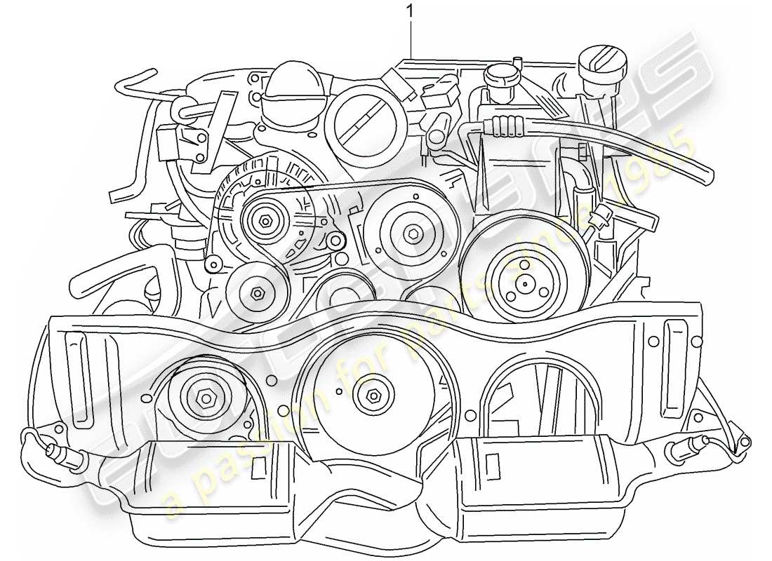 porsche 2008 (997-1 gt3) replacement engine part diagram