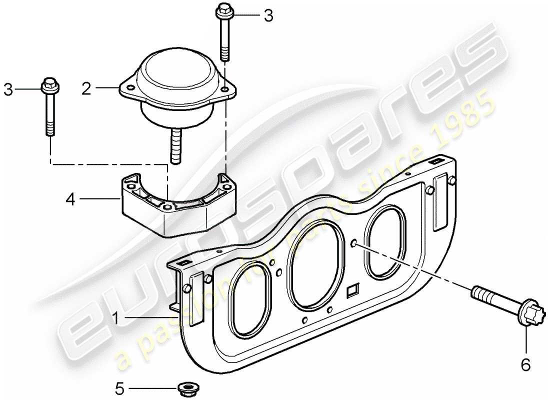 porsche 2010 (997-2 gt3) engine suspension part diagram