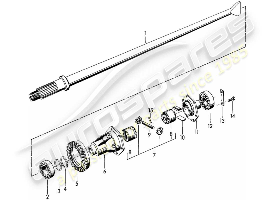 porsche 1963 (356b/356c) differential part diagram