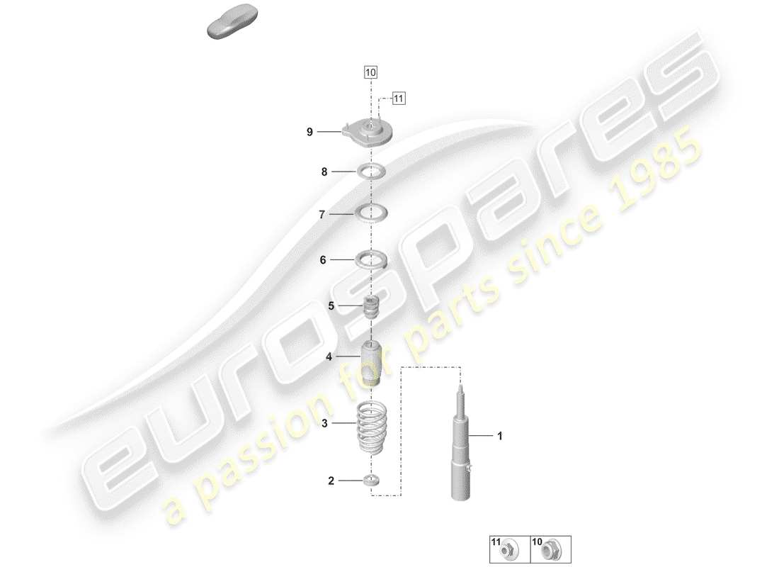 porsche 2020 (992-1) suspension parts diagram