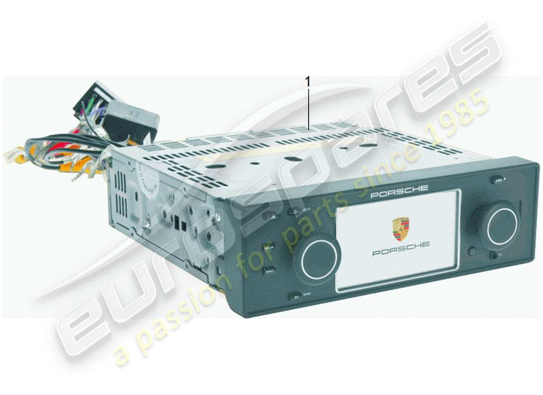 porsche 2011 (accessories) porsche classic - radio unit - navigation system part diagram