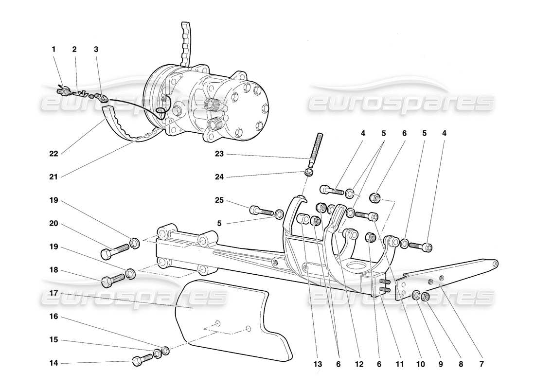 lamborghini diablo se30 (1995) climate control parts diagram