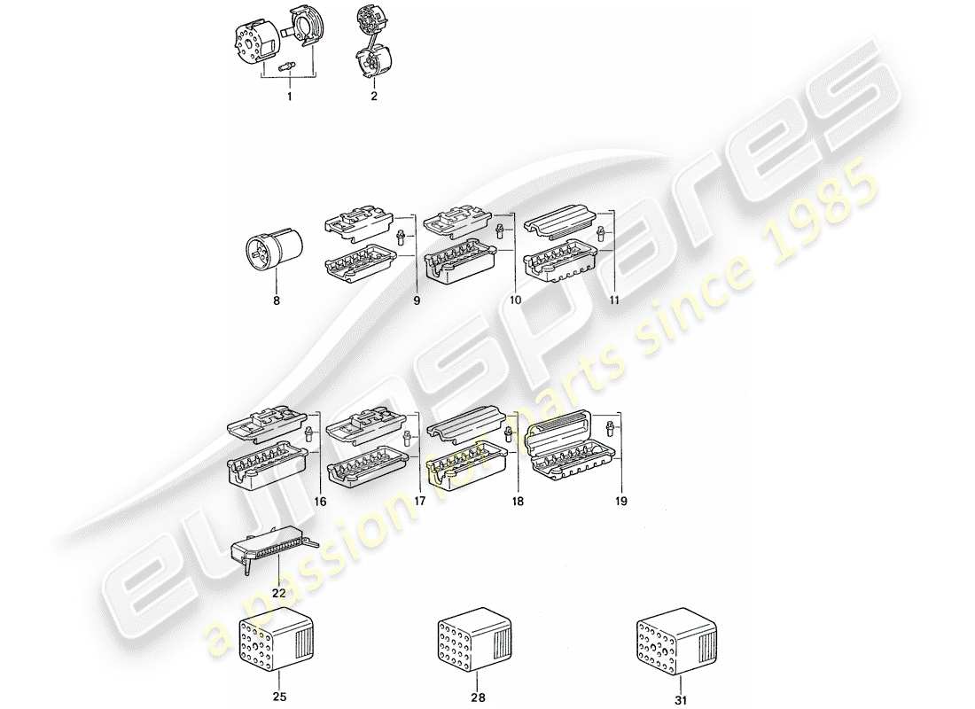 a part diagram from the porsche 944 parts catalogue