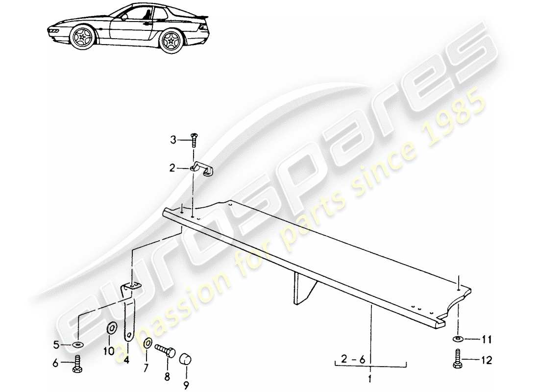 a part diagram from the porsche 1998 (seats for 944/968/911/928) parts catalogue