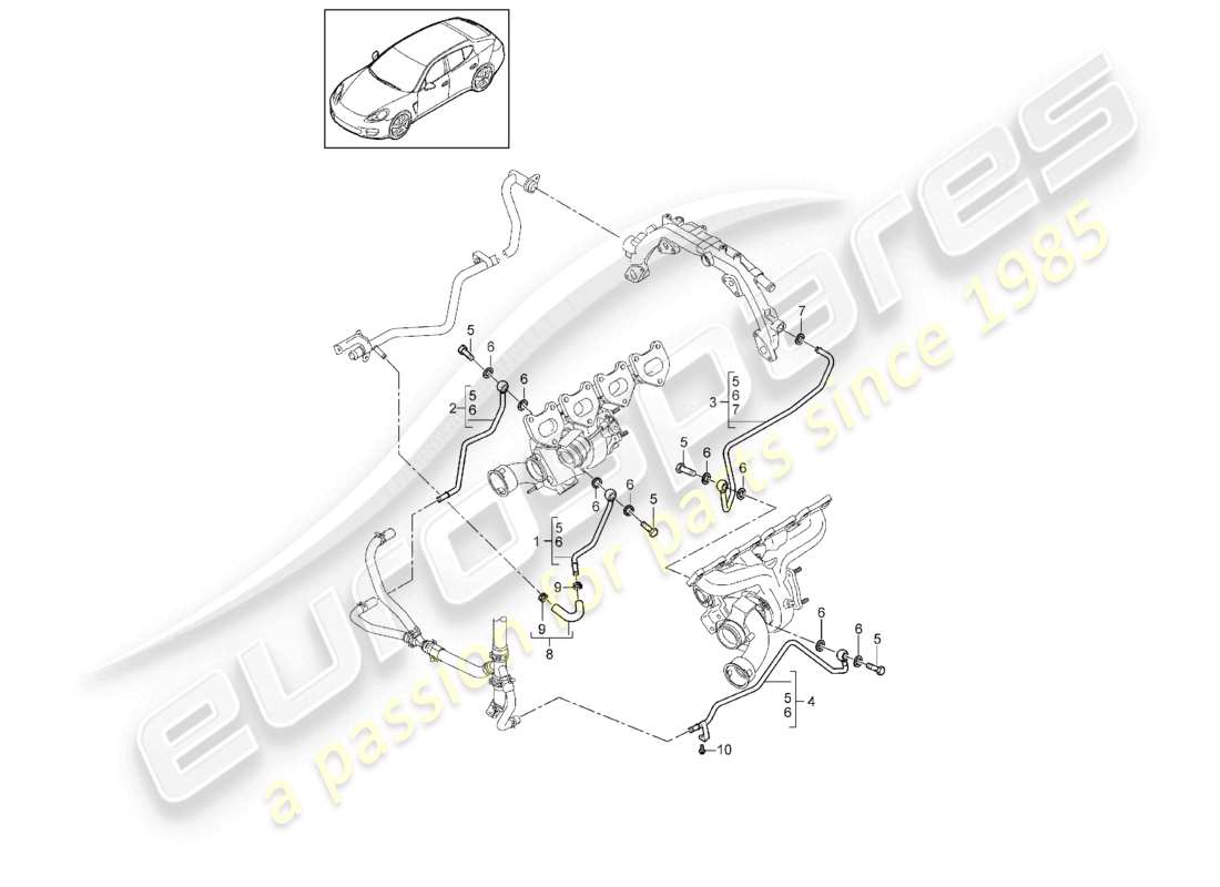 VIEW PARTS DIAGRAMS FROM THE PORSCHE PANAMERA PARTS CATALOGUE a part diagram from the porsche panamera parts catalogue