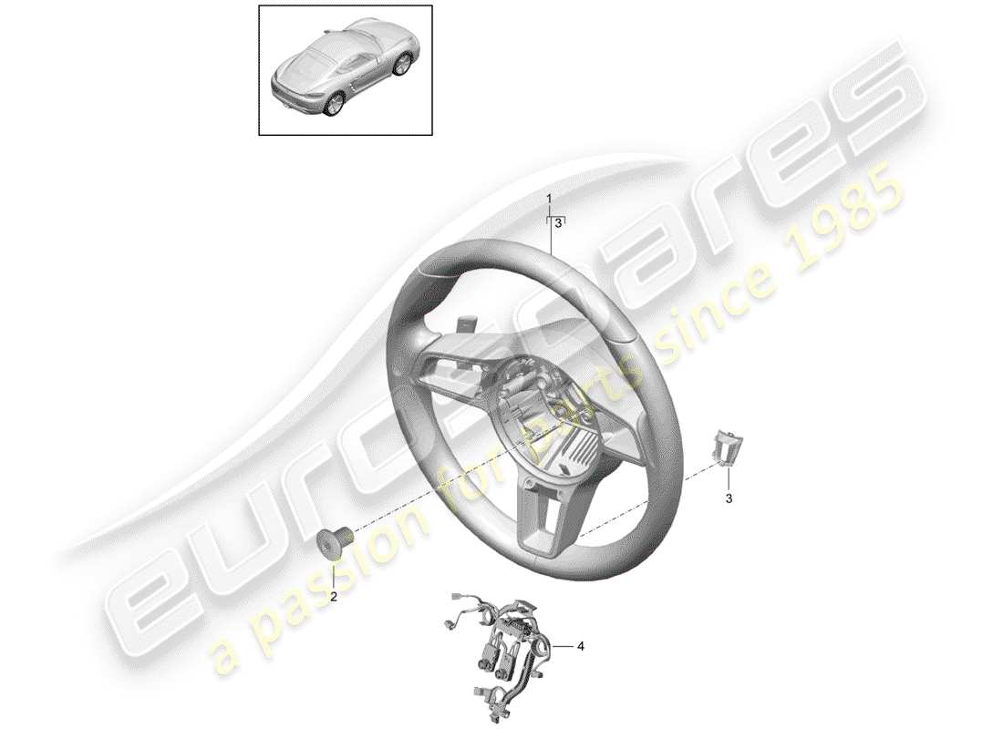 a part diagram from the porsche cayman parts catalogue