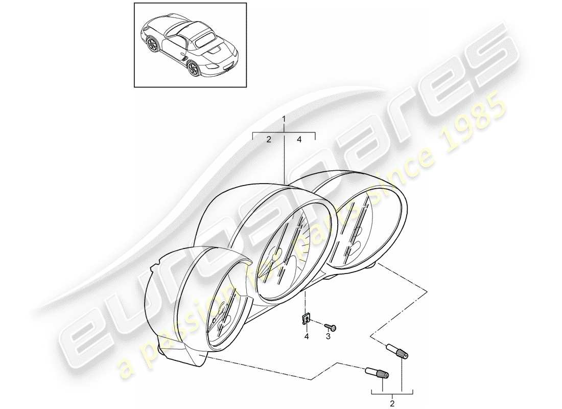 a part diagram from the porsche boxster parts catalogue