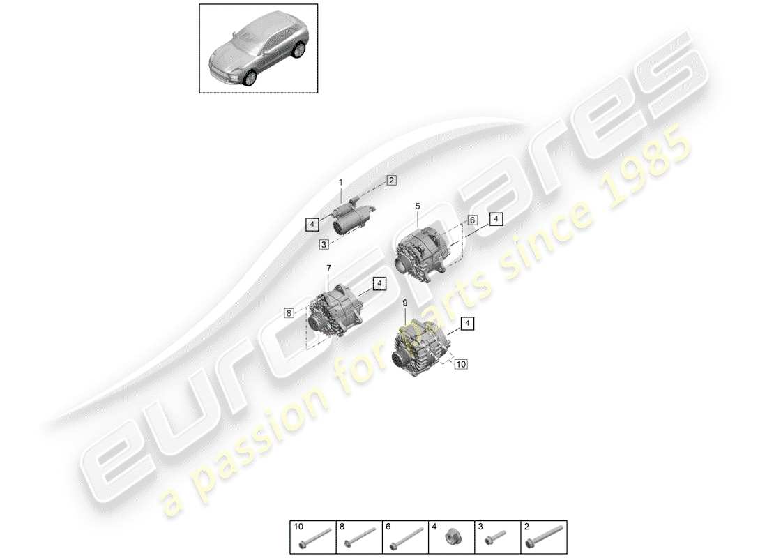 part diagram containing part number pac903024