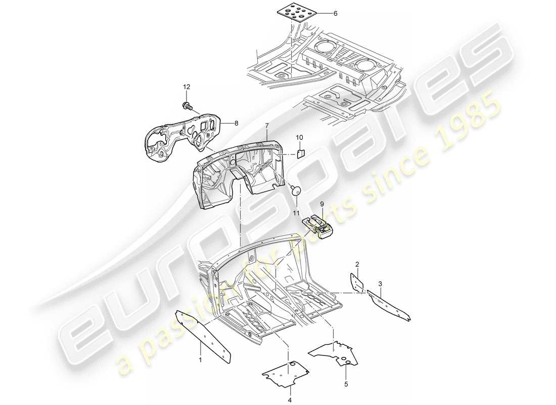 a part diagram from the porsche cayenne parts catalogue