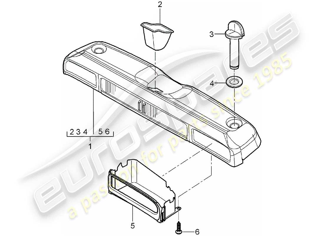 a part diagram from the porsche 2006 (987 boxster) parts catalogue