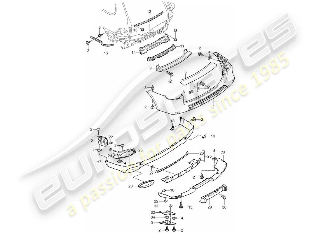 a part diagram from the porsche cayenne parts catalogue