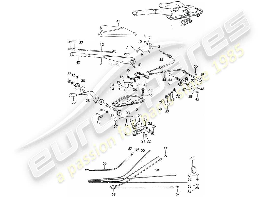 a part diagram from the porsche 911 parts catalogue