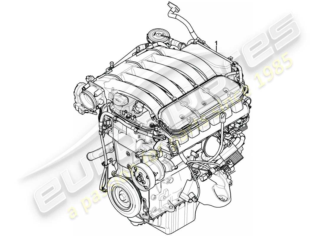a part diagram from the porsche 2005 (cayenne e1 9pa) parts catalogue