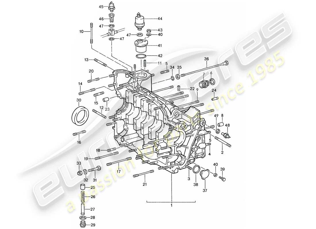 a part diagram from the porsche 1987 (959) parts catalogue