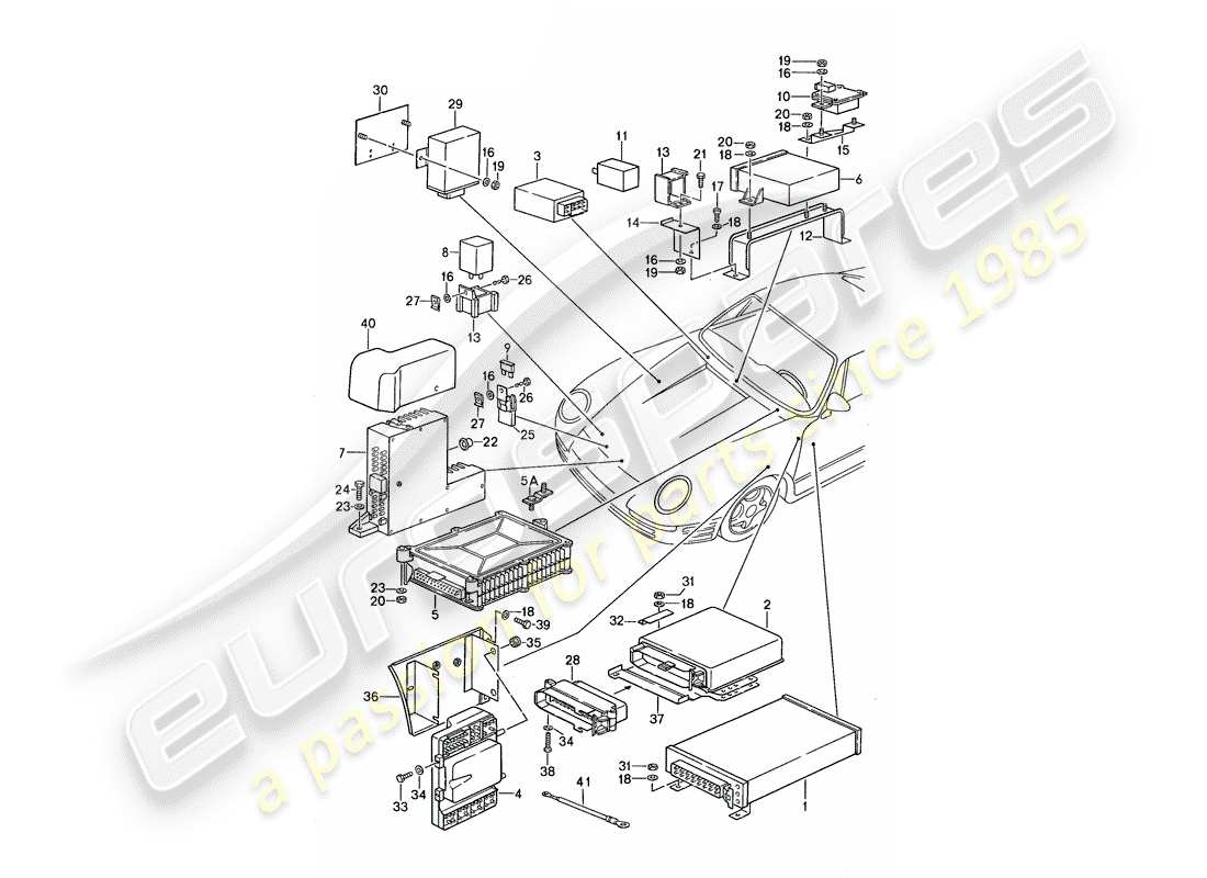 a part diagram from the porsche 959 parts catalogue