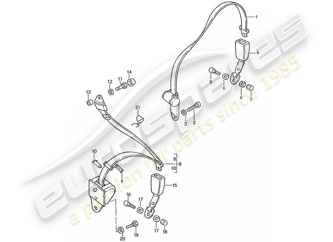 a part diagram from the porsche 928 parts catalogue
