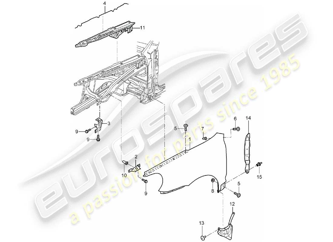a part diagram from the porsche cayenne parts catalogue