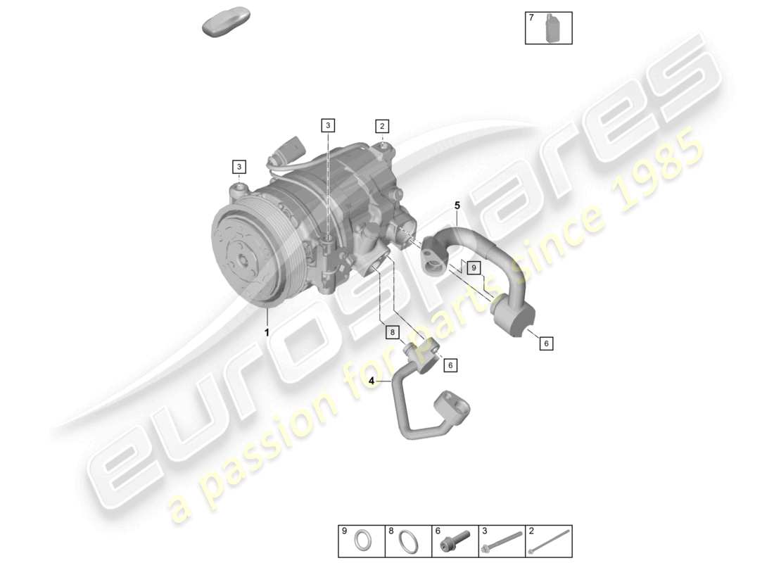 a part diagram from the porsche 2019 (718 boxster spyder) parts catalogue