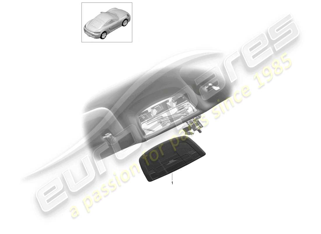 a part diagram from the porsche 2018 (718 cayman) parts catalogue