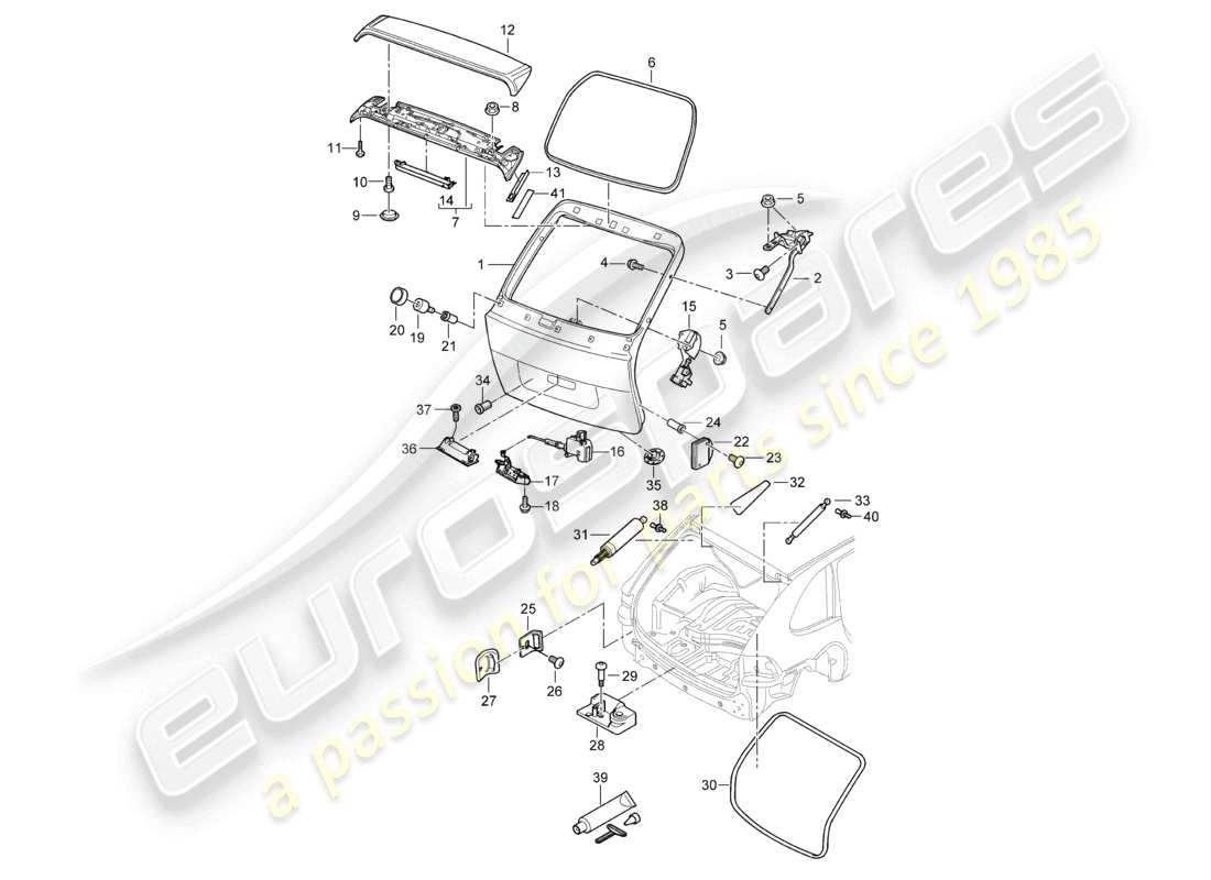 a part diagram from the porsche cayenne parts catalogue