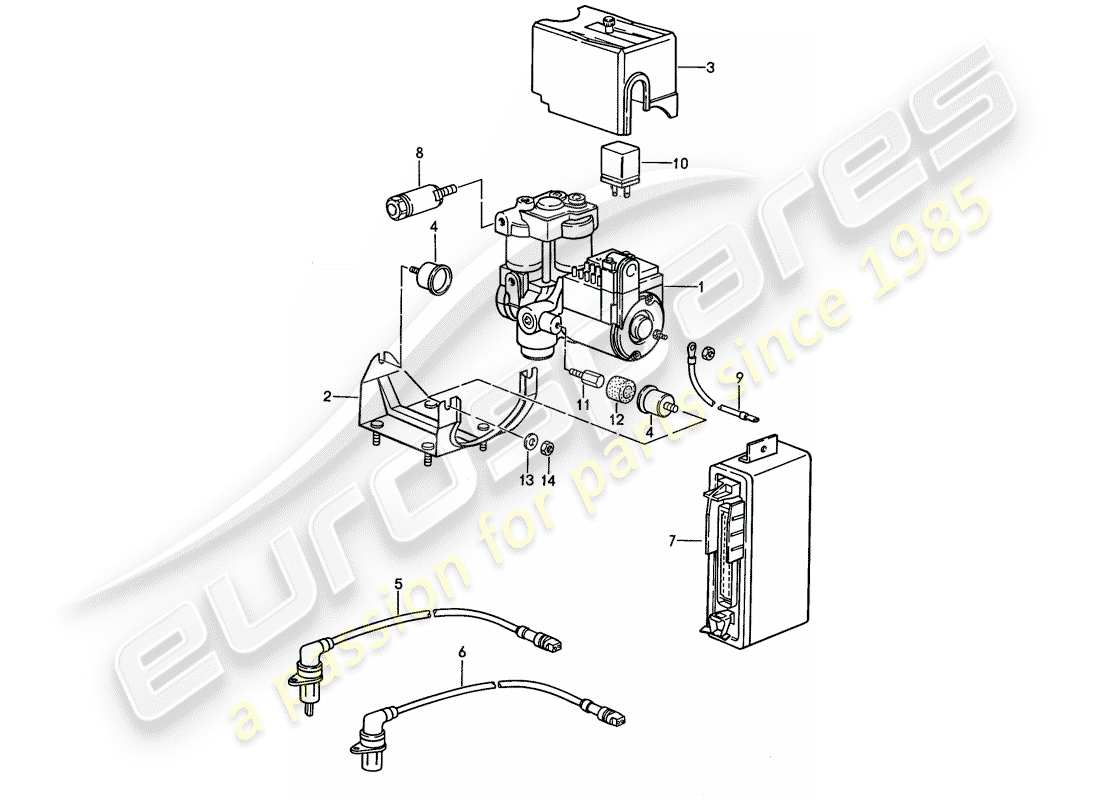 a part diagram from the porsche 944 parts catalogue