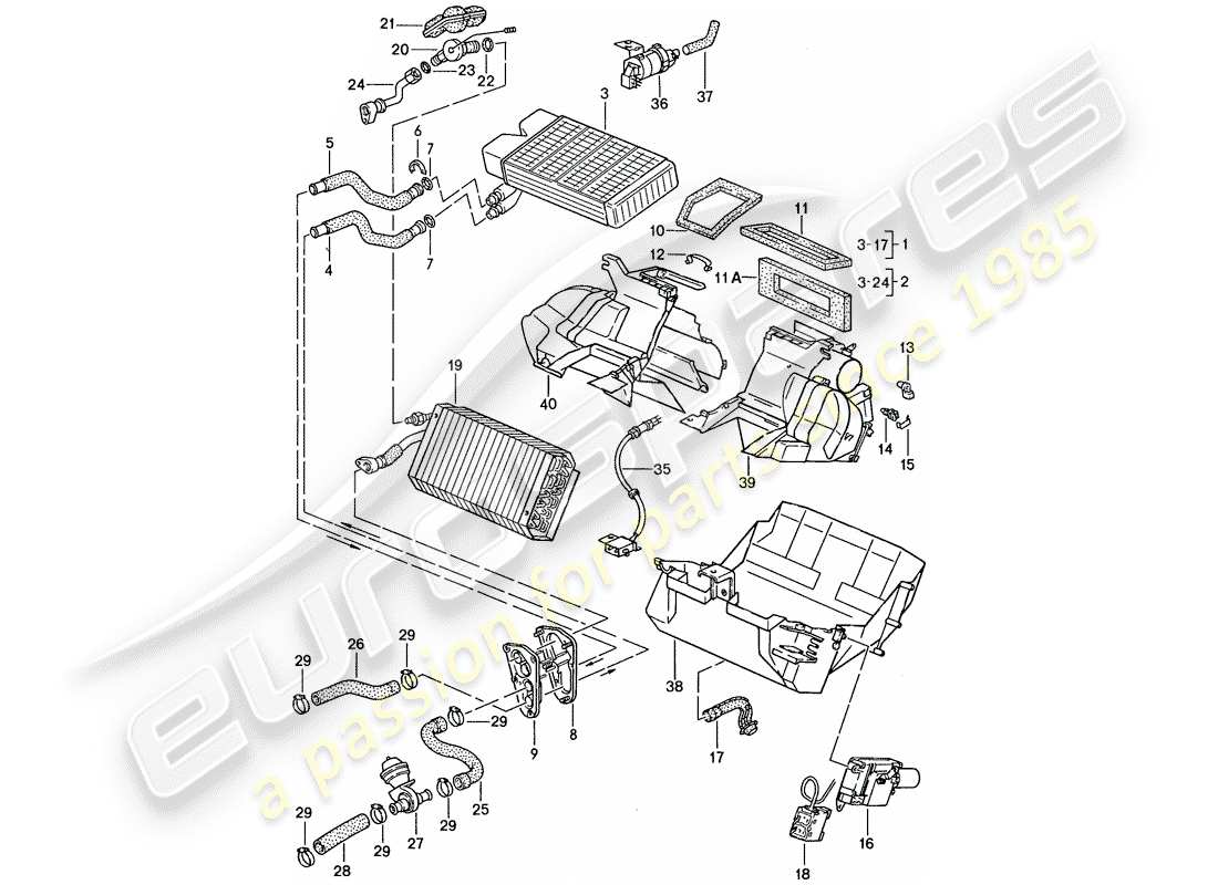 a part diagram from the porsche 1990 (944) parts catalogue