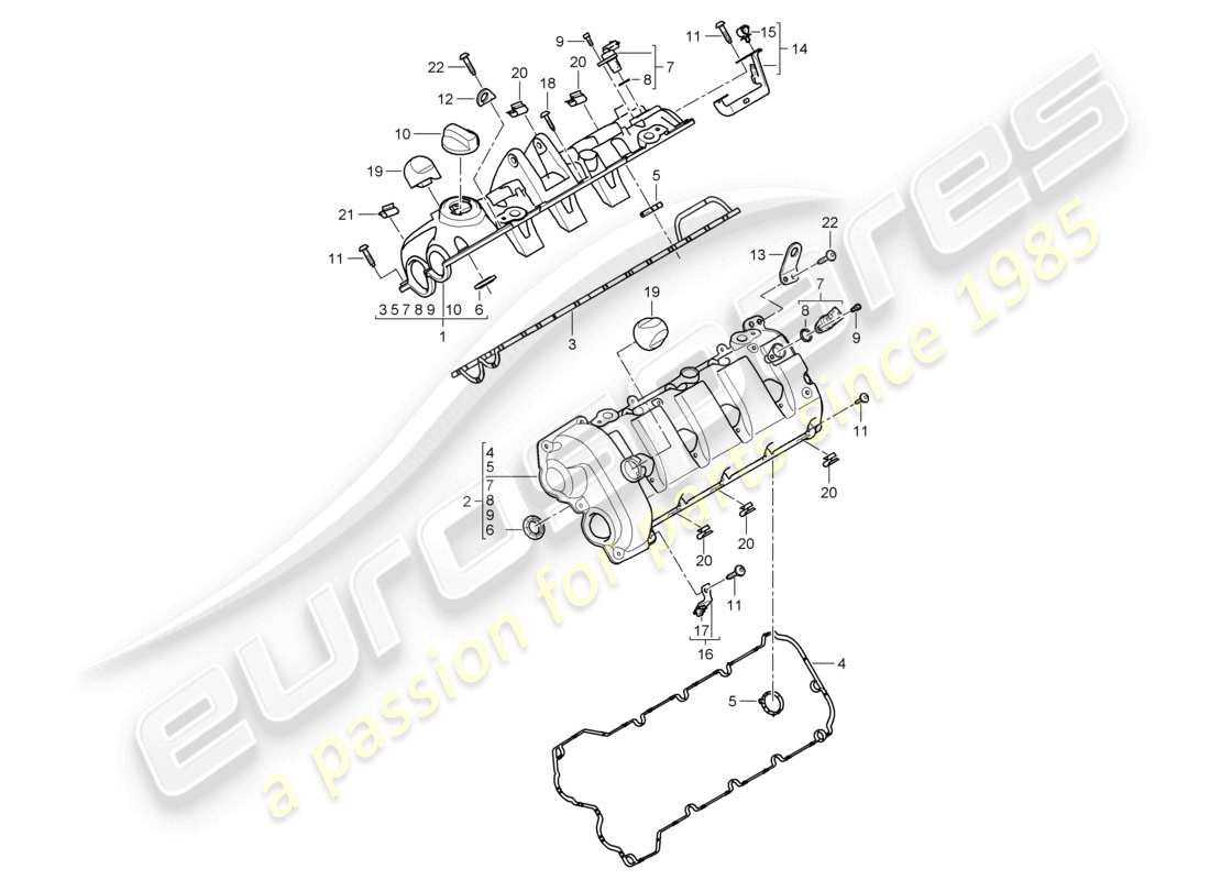 VIEW PARTS DIAGRAMS FROM THE PORSCHE CAYENNE PARTS CATALOGUE a part diagram from the porsche cayenne parts catalogue