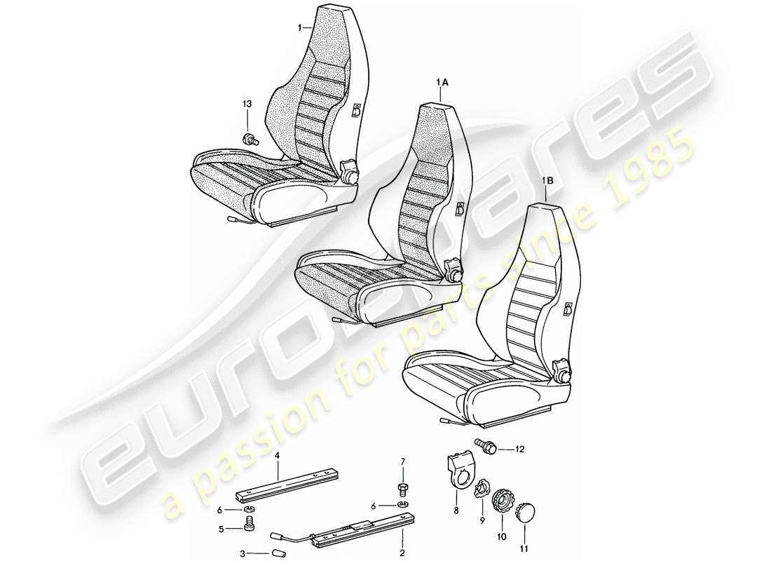 a part diagram from the porsche 924 parts catalogue