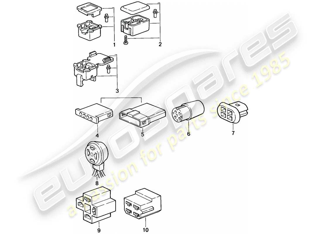 a part diagram from the porsche 944 parts catalogue