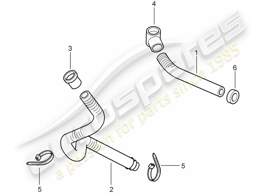 a part diagram from the porsche 2003 (996 turbo / gt2) parts catalogue