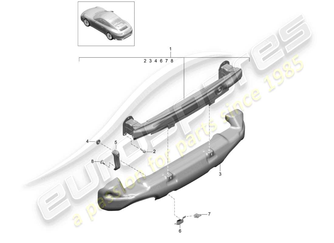 VIEW PARTS DIAGRAMS FROM THE PORSCHE 991 PARTS CATALOGUE a part diagram from the porsche 991 parts catalogue